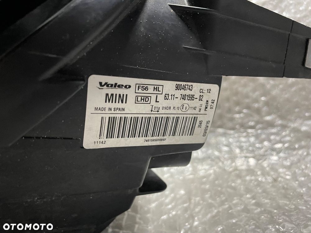 LAMPA LEWA PRZÓD ZWYKLA MINI ONE F56 7401595 - 6