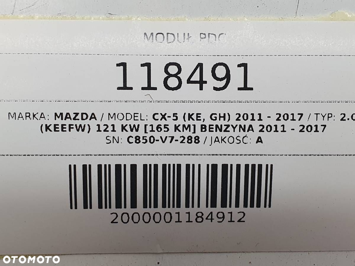 MODUŁ STEROWNIK PDC CZUJNIKÓW PARKOWANIA MAZDA CX5 I C850V7288 - 4