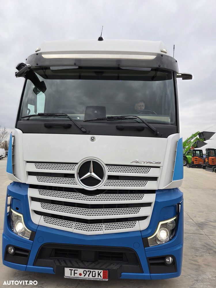 Mercedes-Benz ACTROS 18.510, AUTOMATA+RETARDER 5 trepte, SA CUPLARE REGLABILA la 1,15m si 0,9m, 2 rezervoare cumulat 680l, Spoilere cabina si sasiu, Camere in loc de oglinzi, Navigatie, Frigider, rulat in GERMANIA, posibil leasing 4 ani, PROMOTIE 45.900 EUR+tva - 2