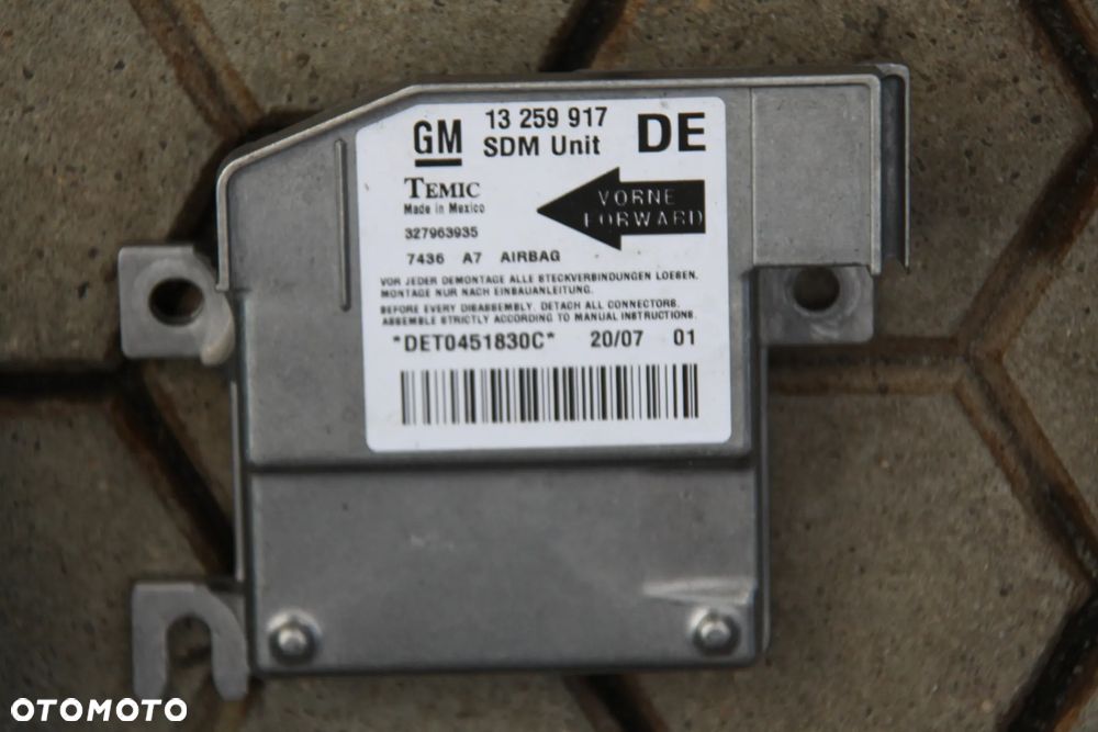 Konsola Poduszki Napinacze Sensor  Opel Meriva A - 6