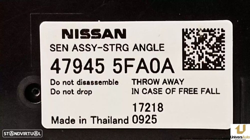 SENSOR ANGULO DIREÇÃO NISSAN MICRA V 2017 -479455FA0A - 1