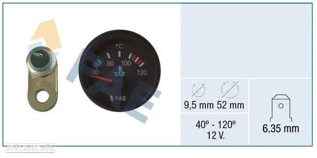 Manómetro de temperatura de motor para aplicação universal / trator máquina etc NOVO - 1