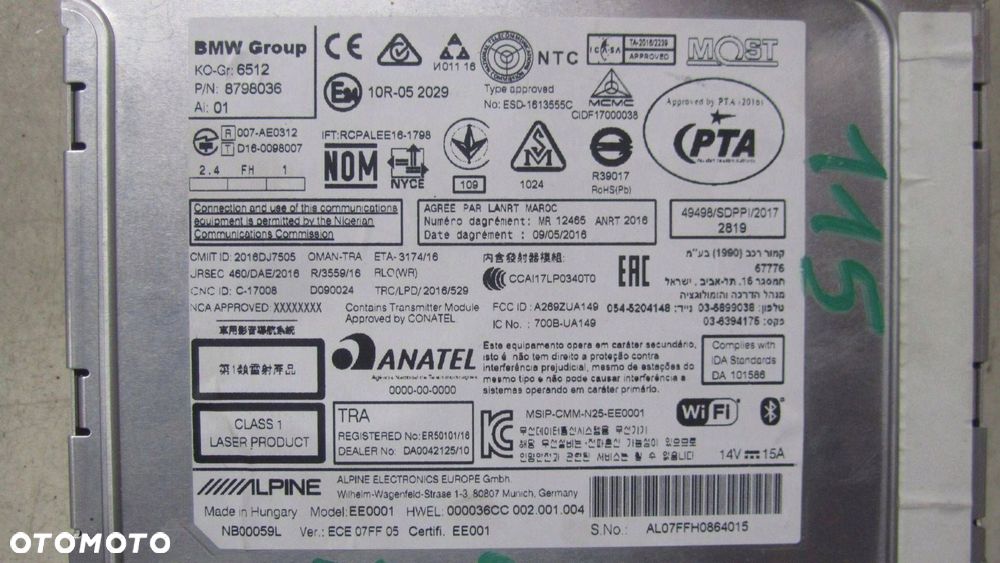 BMW X1 F48 RADIO NAWIGACJA 8798036 14- - 1