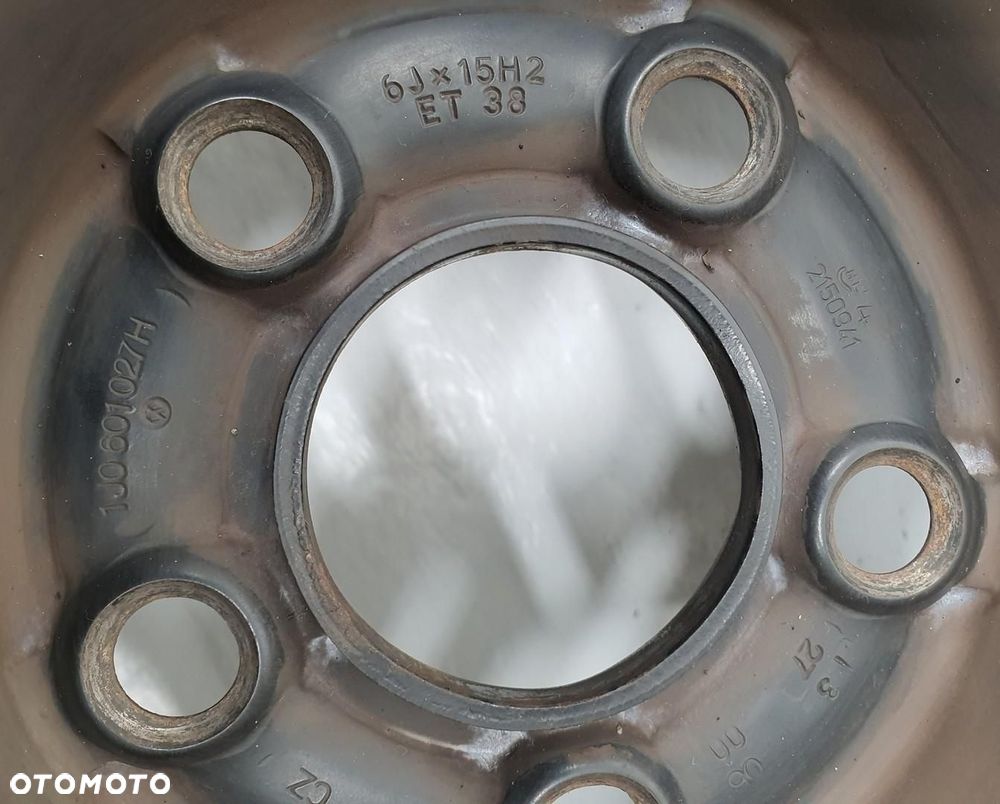 FELGA STALOWA 15 6J ET38 5x100 VW GOLF IV 1J0601027H 1SZT - 3