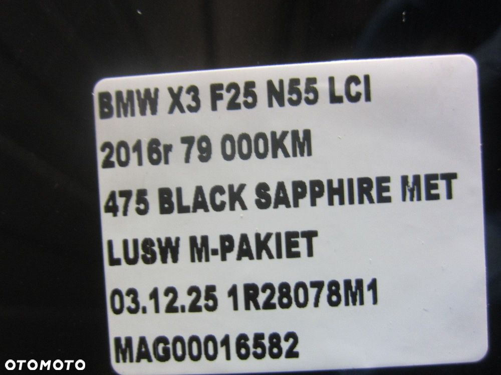 BMW X3 F25 LCI LIFT ZDERZAK TYLNY TYŁ MPAKIET 4 PDC 475 BLACK SAPPHIRE - 16