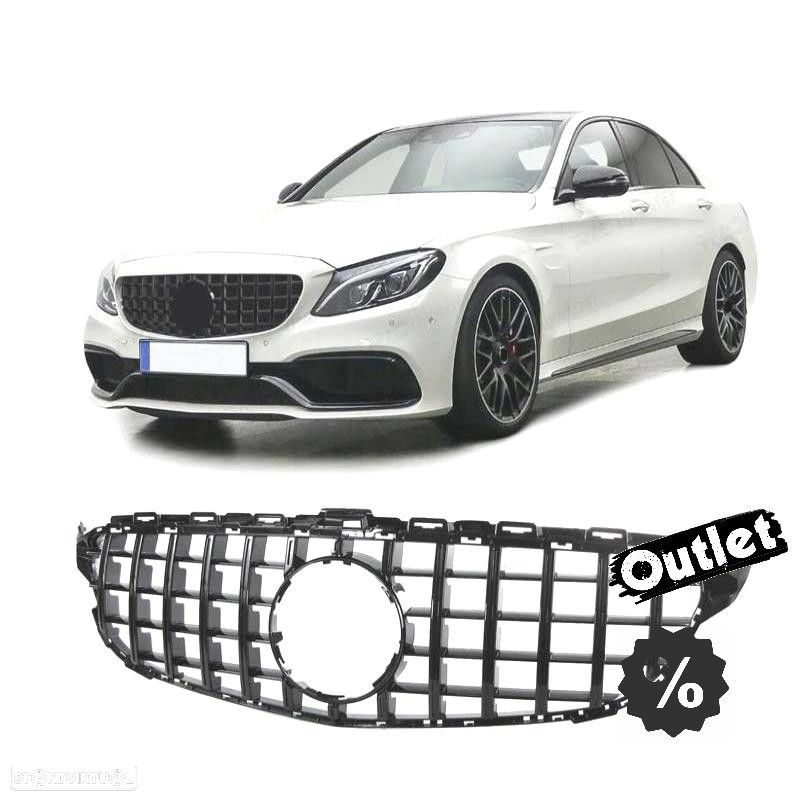C010806C1 GRELHA PARA MERCEDES W205 14-18 AMG GT PRETO BRILHO - 1
