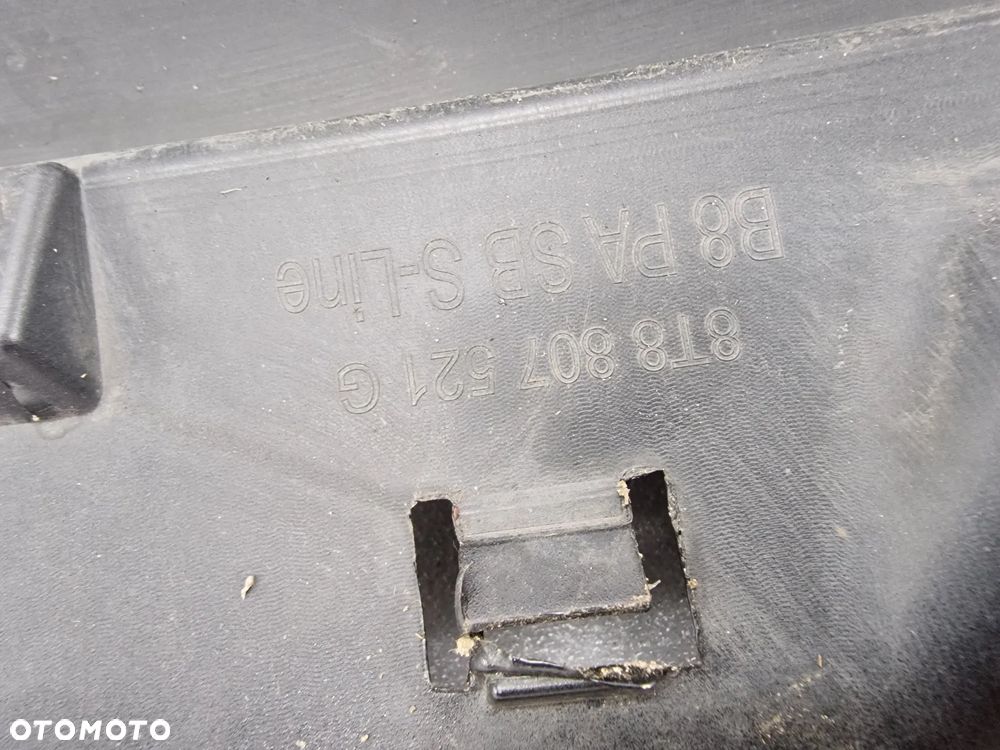 AUDI A5 8T8 LIFT S-LINE SPORTBACK 11- DYFUZOR / SPOJLER ZDERZAKA TYLNEGO TYLNIEGO TYŁ , NR 8T8807521G , NR AUKCJI DT18 - 18