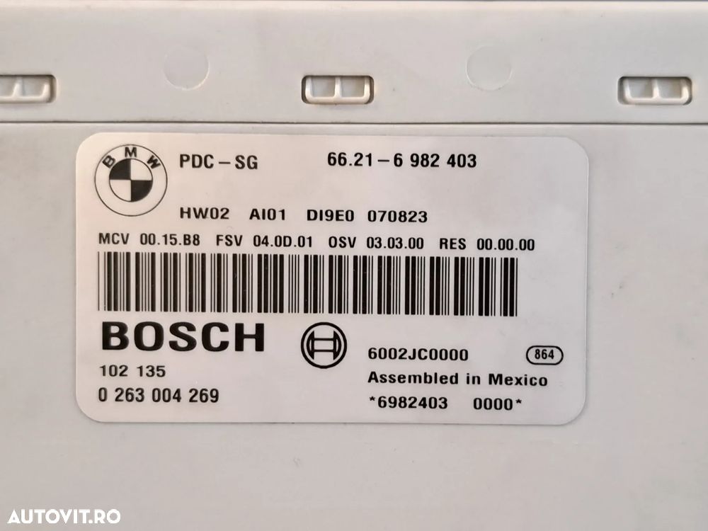 Unitate control modul ECU calculator modul PDC sezori parcare Original BMW E81 E87+LCI E82 E88 E90+LCI E91+LCI E92+LCI E93+LCI E84 E89 - 2