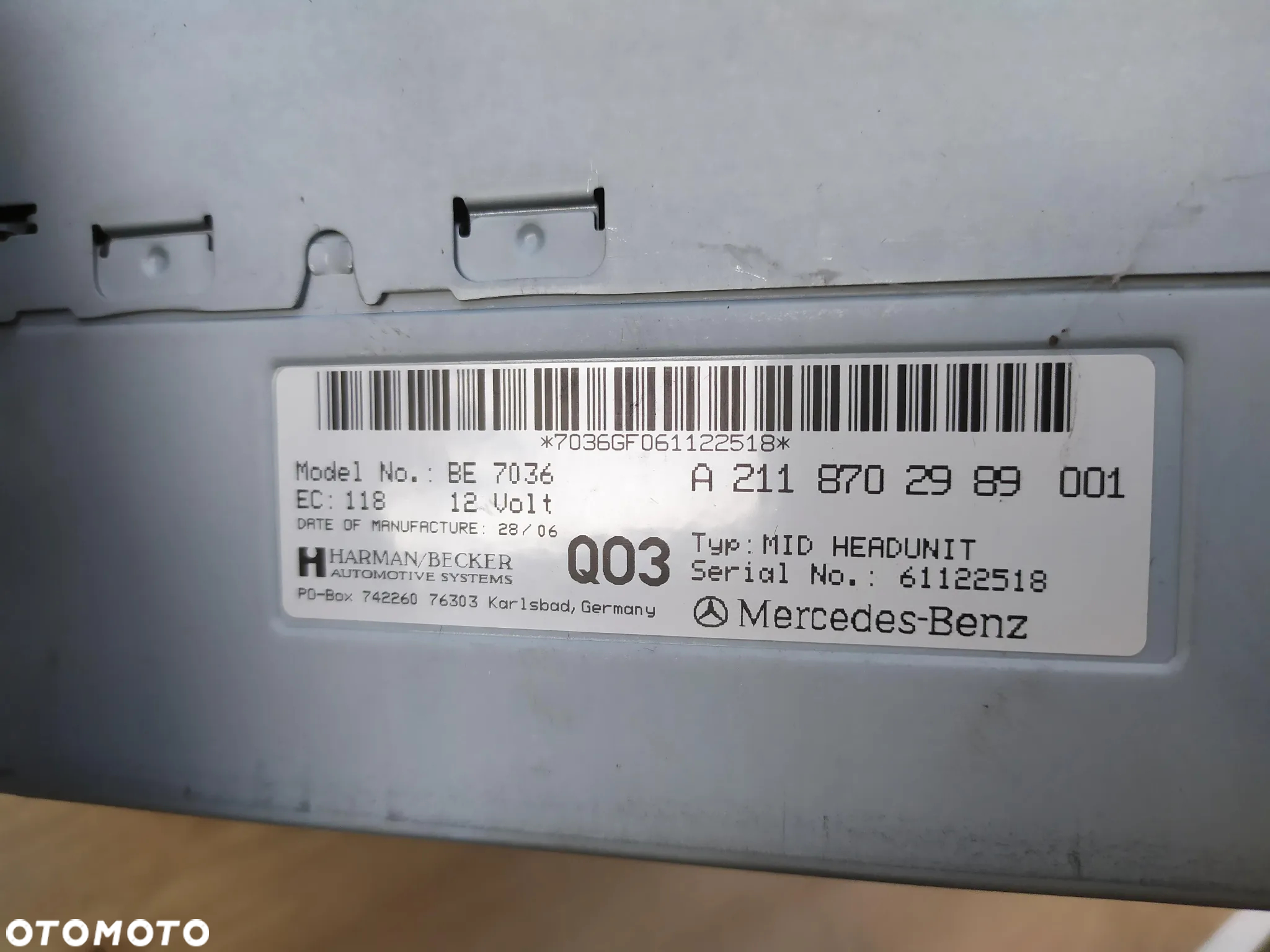 MERCEDES W211 LIFT RADIO NAWIGACJA COMAND A2118702989 BE 7036 - 8