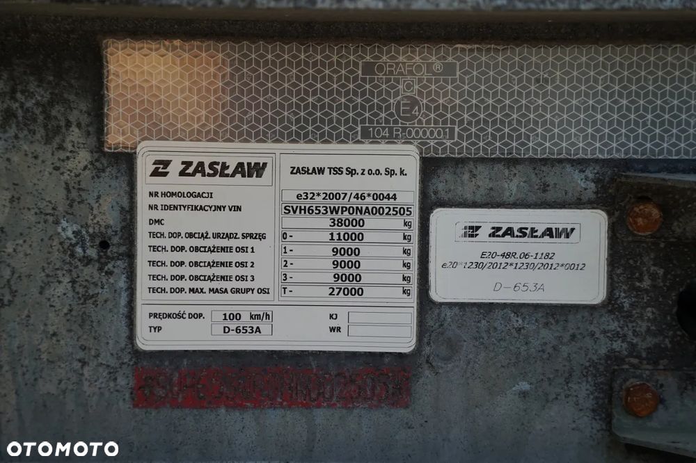 Zaslaw WYWROTKA 43 M3  / ALUMINIOWA / OŚ PODNOSZONA / OSIE SAF / - 20