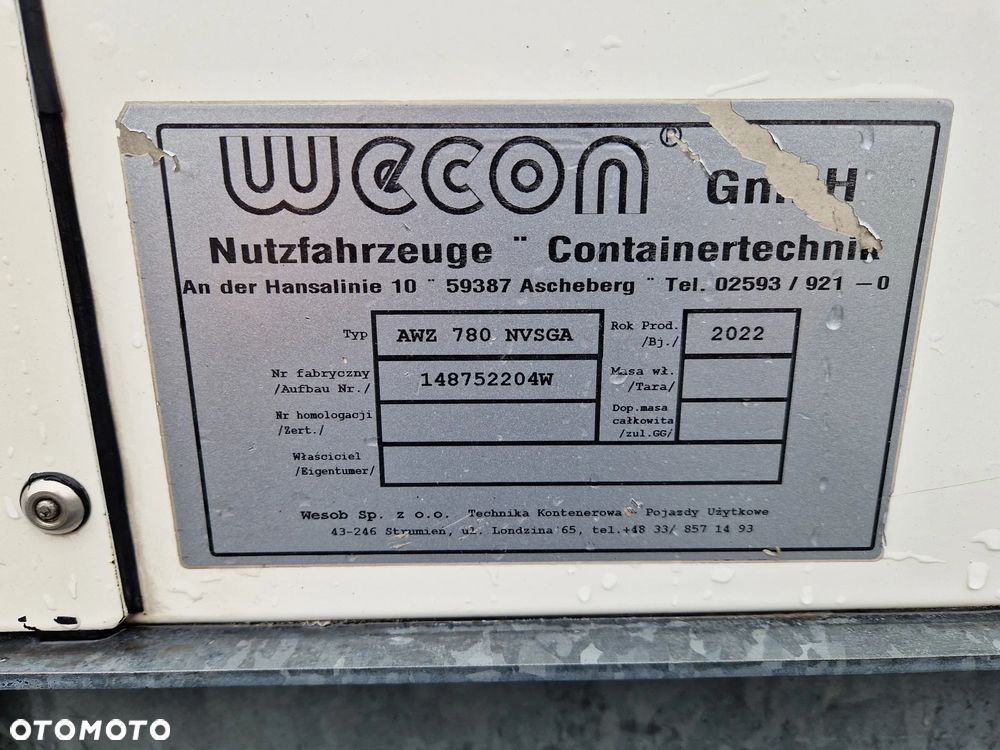 Wecon PRZYCZEPA / FIRANKA / TANDEM /  7,70m / IDEALNY STAN / 2022r. - 34