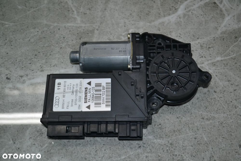 AUDI A4 B6 B7 SILNICZEK SZYB LEWY PRZÓD PRZEDNI 8E1959801B - 1