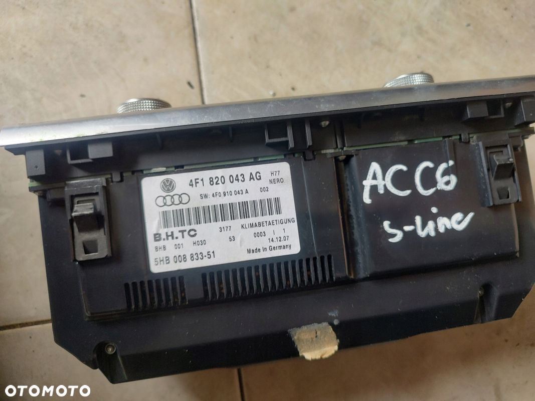 AUDI A6 C6 S LINE PANEL KLIMATYZACJI 4F1820043AG - 3