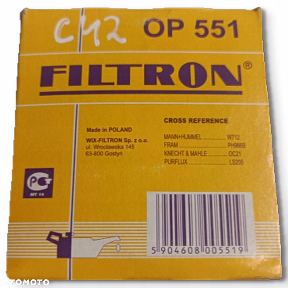 FILTR OLEJU Filtron OP 551 OP551 Austin Chevrolet Ford Innocenti Opel Rover - 8