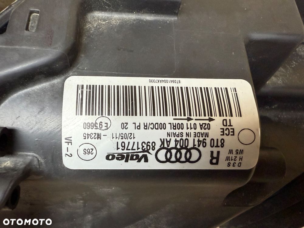 LAMPA PRZÓD PRAWA XENON LED AUDI A5 8T0 PRZED LIFTEM 8T0941004AK - 10