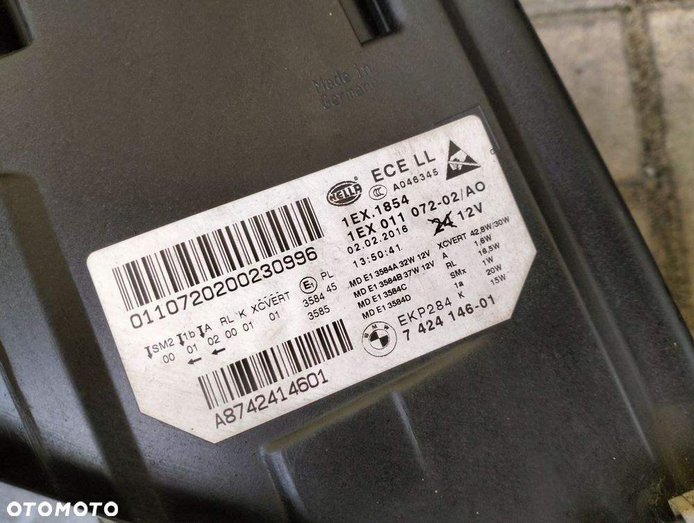 lampa lampy prawa bmw 5 f10 f11 adaptive led - 4