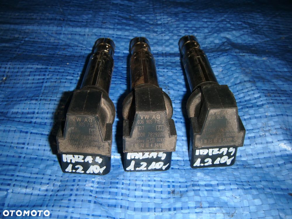 seat ibiza 4 1.2 cewki zapłonowe komplet 3szt 036905715f - 1