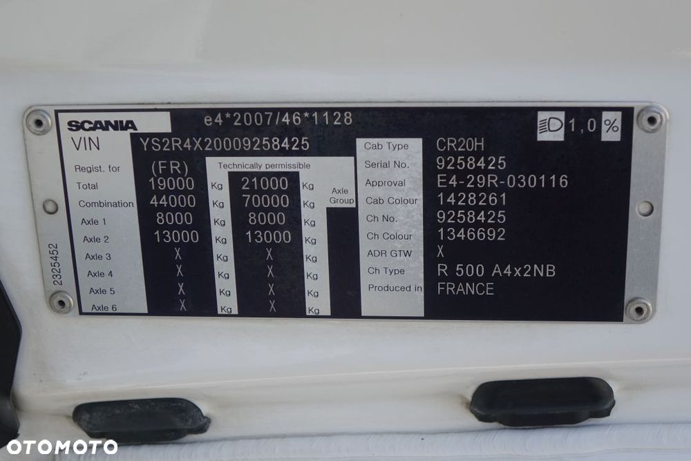 Scania R500 EURO 6 / STANDARD / AUTOMAT / RETARDER / LODÓWKA / NAWIGACJA GPS / LED / ALCOA - 38