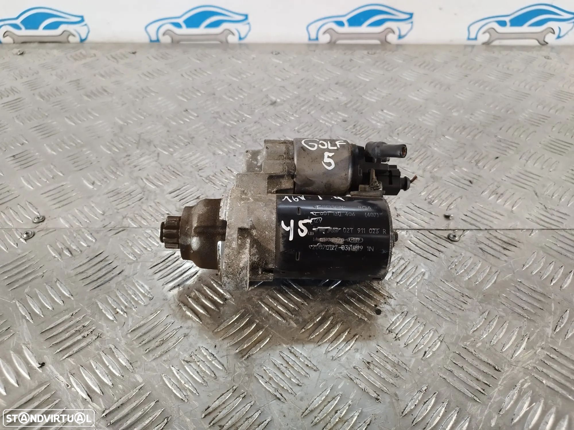 MOTOR DE  ARRANQUE BOSCH ORIGINAL 02T911023R  VOLKSWAGEN VW GOLF V 5 MK5 - 1