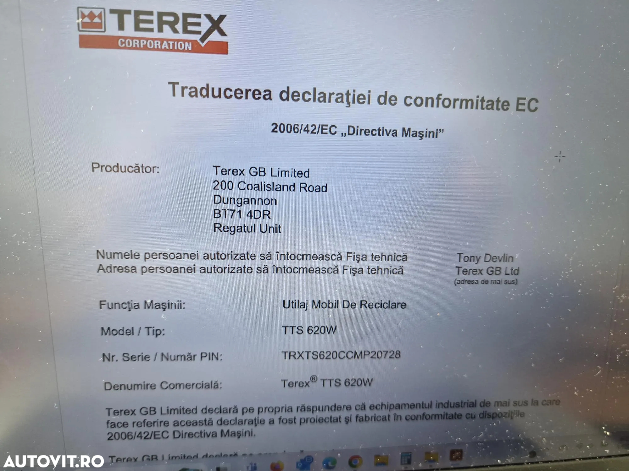 Terex CIUR MOBIL, 2 sorturi, Lung 5,5m, EX DEMO, motor CAT, 2 sorturi, CA SI NOU, posibilitate leasing-PROMOTIE 199.000 EUR+Tva - 7