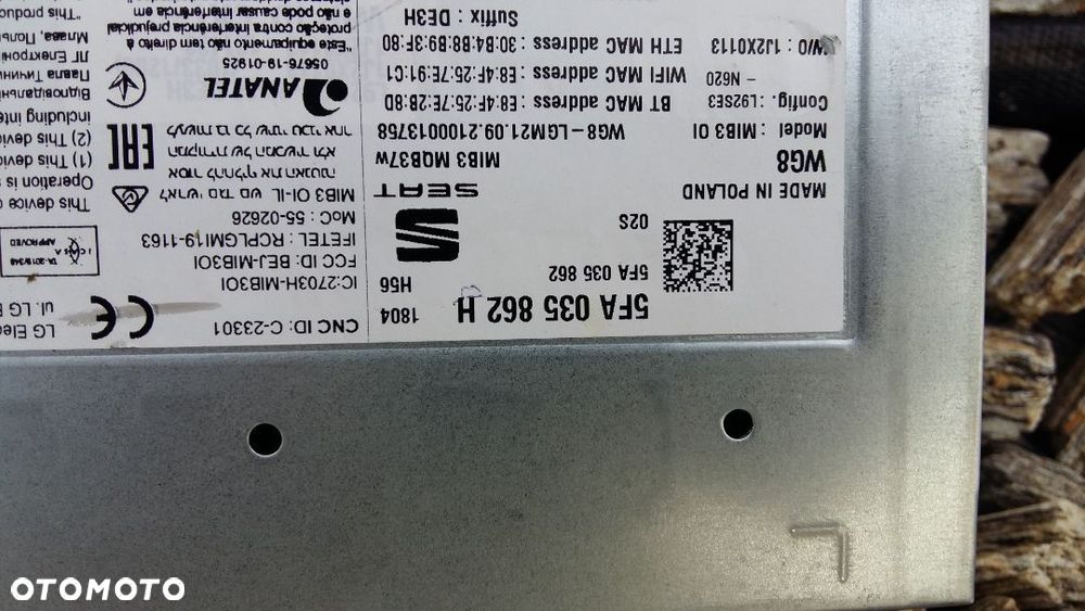 SEAT MIB STEROWNIK MMI NAWIGACJA 5FA035862D 5FA035862H - 6