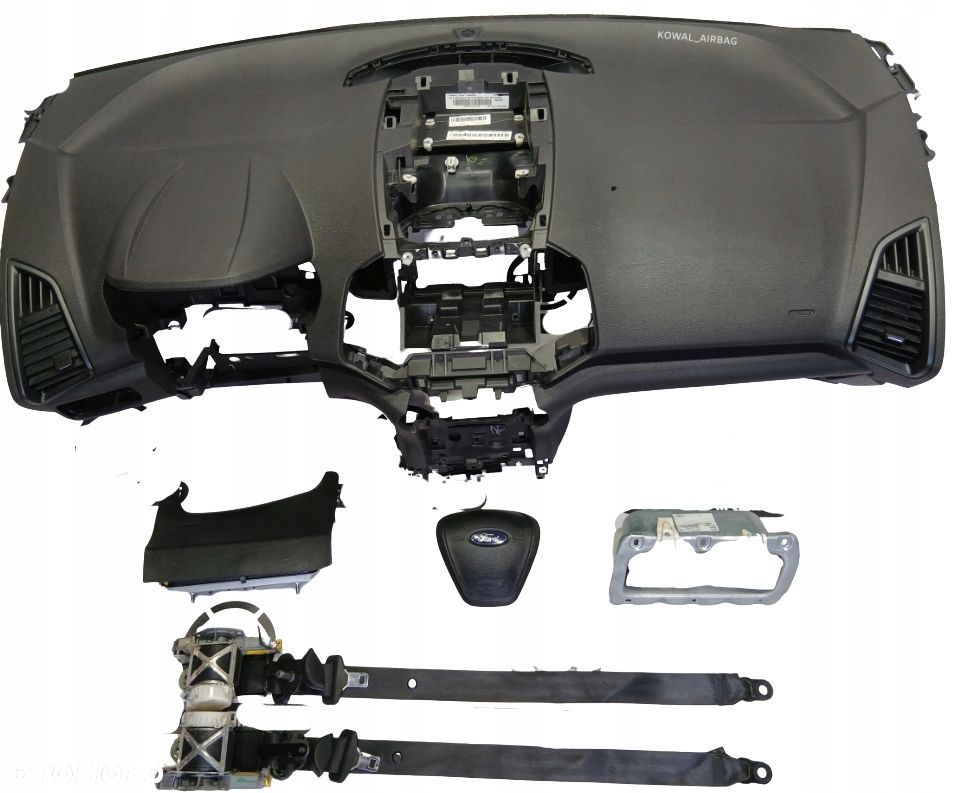 komplet poduszki deska pas pasy ford ecosport 2 ii przedlift 2013-2017 - 1