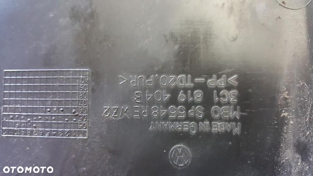 PODSZYBIE PLASTIKOWE OSŁONA ZGARNIACZ WODY VW PASSAT B6 B7 3C0 3AA KOMPLETNE WYSYŁKA !!!! - 5