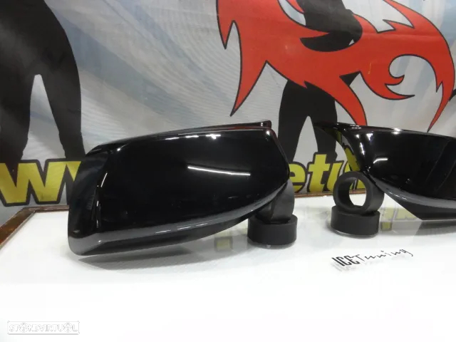 Capas, carcaça de espelhos M4 look em preto brilhante BMW Serie 5 E60, E61, Serie 6 E63, E64 - 4