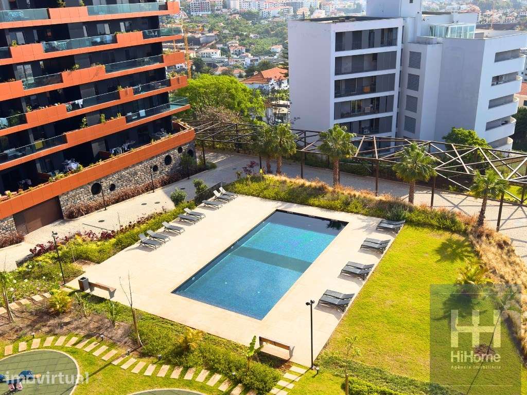 Apartamento T1 mobilado com vista mar em condomínio com piscina - Grande imagem: 2/26