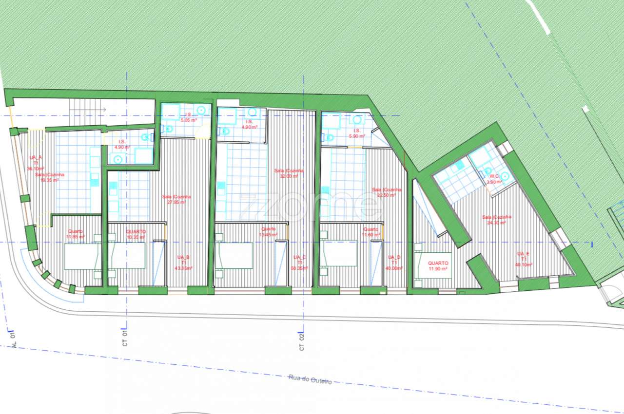 Apartamento novo T1 com 52 m2 situado em Oliveira do Douro, V.N. Gaia. - Grande imagem: 4/17