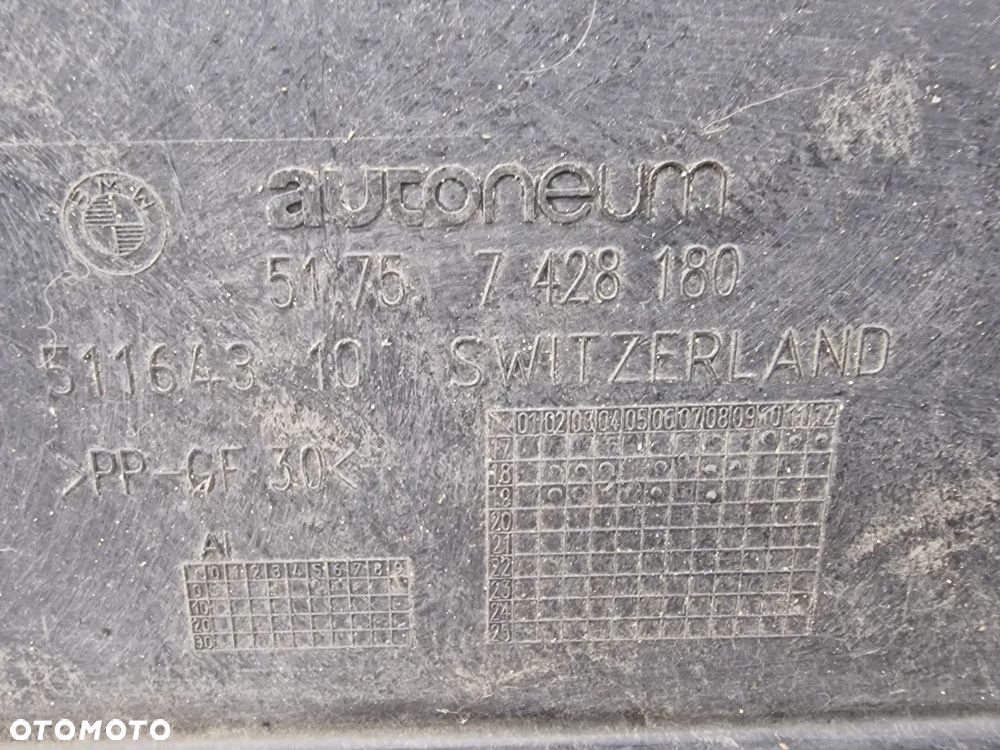 BMW F36 / G20 17- OSŁONA PODWOZIA NR 51757428180 / 51164310 , NR AUKCJI OSŁ456 - 9