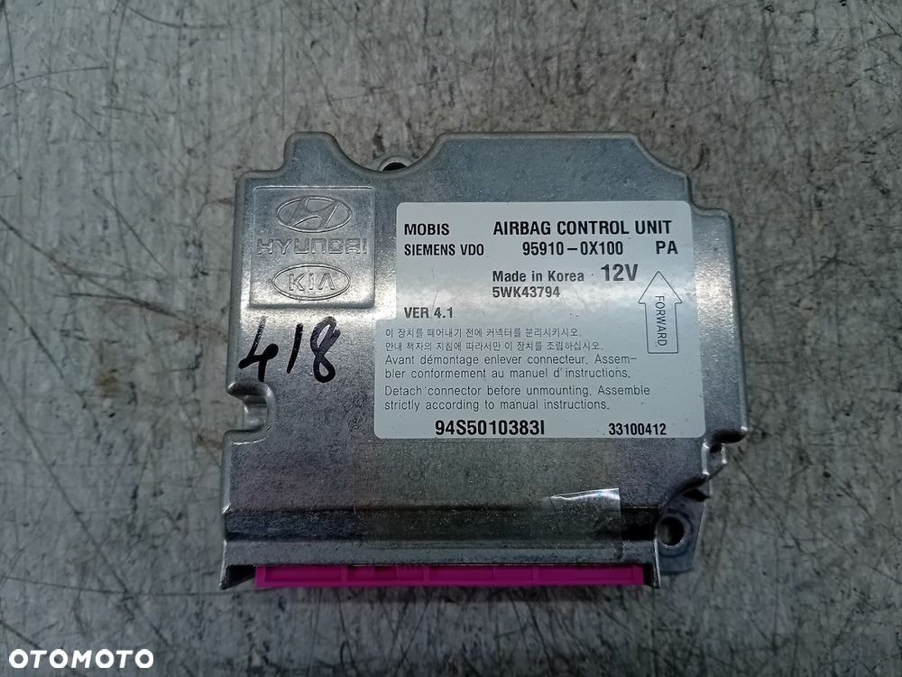 ZESTAW PODUSZEK AIRBAG, PASY PRZÓD, SENSOR HYUNDAI I10 I 88880-0X200 - 4