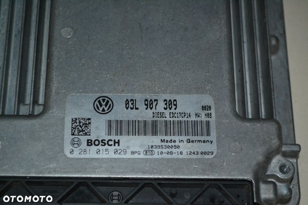 VW AUDI SEAT SKODA 2,0 TDI KOMPUTER STEROWNIK SILNIKA 03L907309 0281015029 - 4