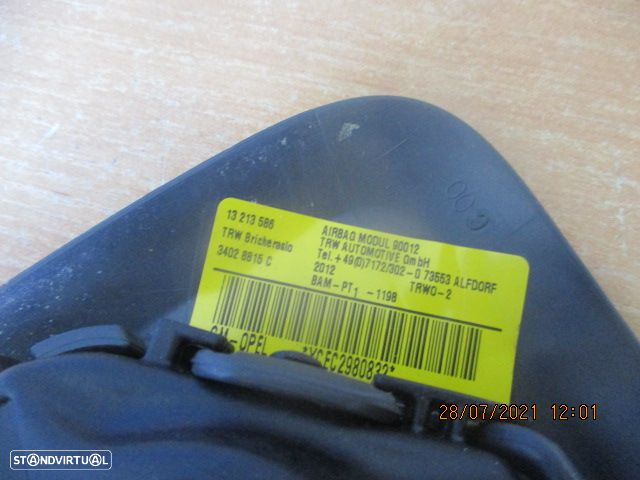 Airbag Banco 13213586 OPEL CORSA D 2011 1.3CDTI 75CV 5P CINZA FE - 2