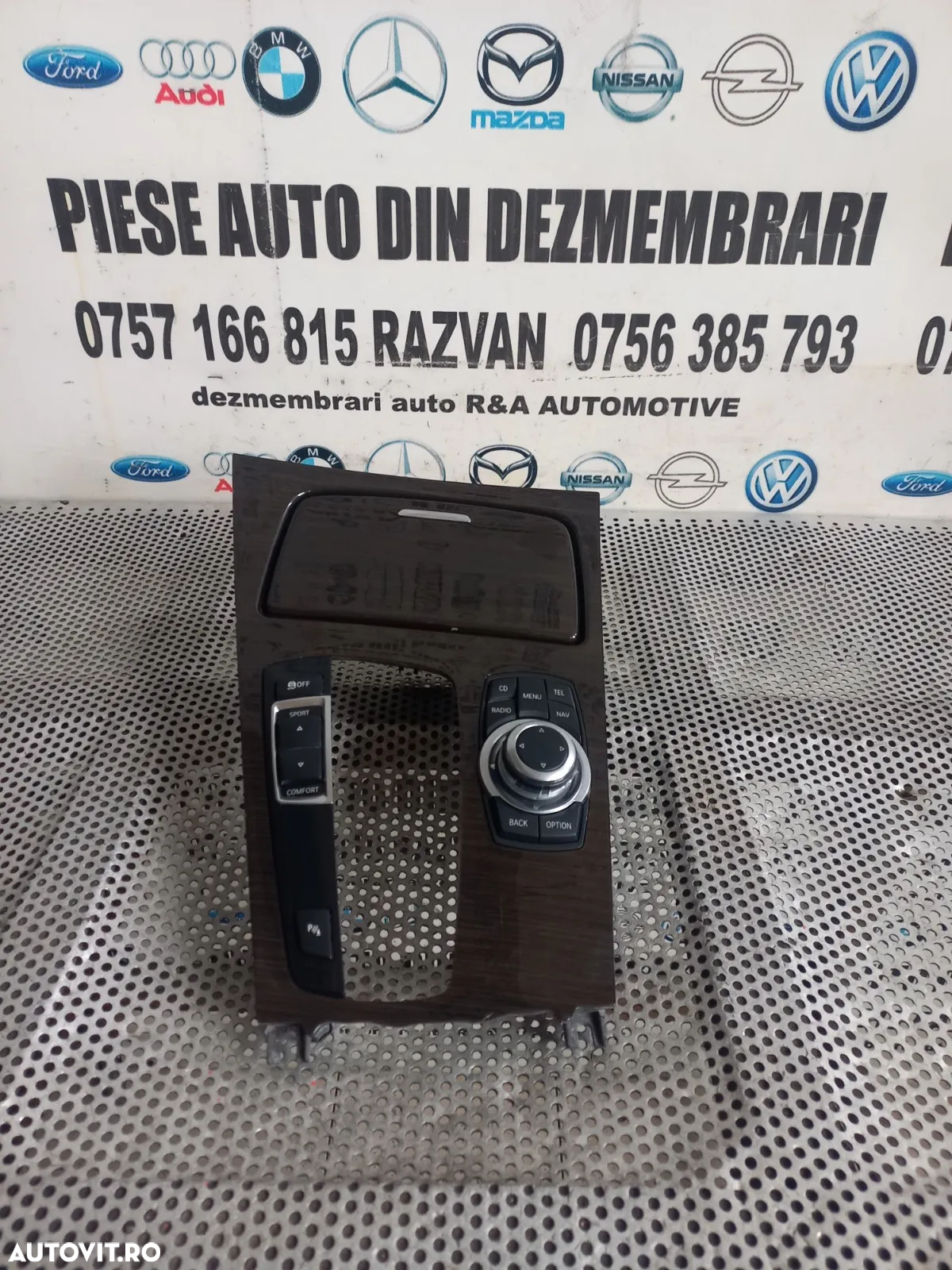 Ornament Trim Consola Centrala Cu Scrumiera Bmw Seria 7 F01 F02 F03 F04 Volan Stanga Dezmembrez - 6