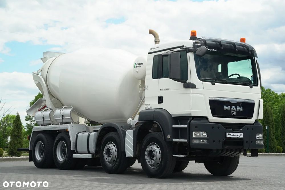 MAN TGS 35.400 / 8x4 / BETONOMIESZARKA / SCHWING STETTER / GRUSZKA 9 M3 / EURO 5 - 6