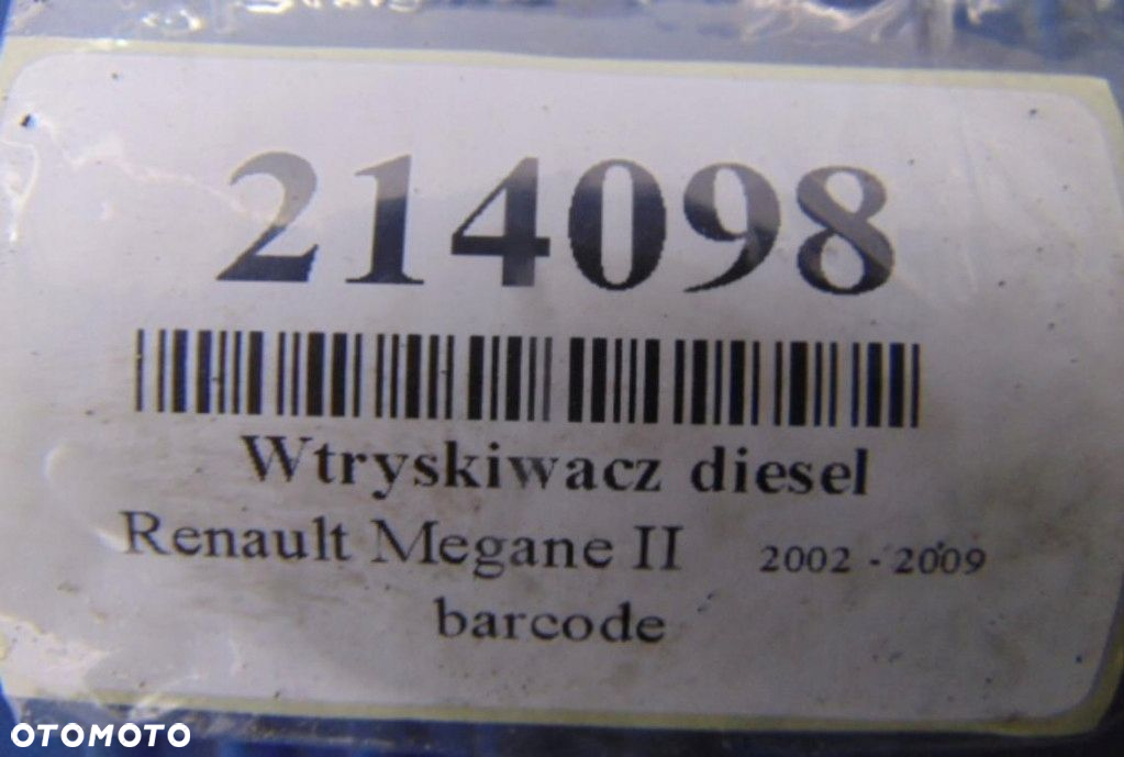 RENAULT MEGANE II 1.9DCI WTRYSKIWACZ DIESEL 8200100272 - 7