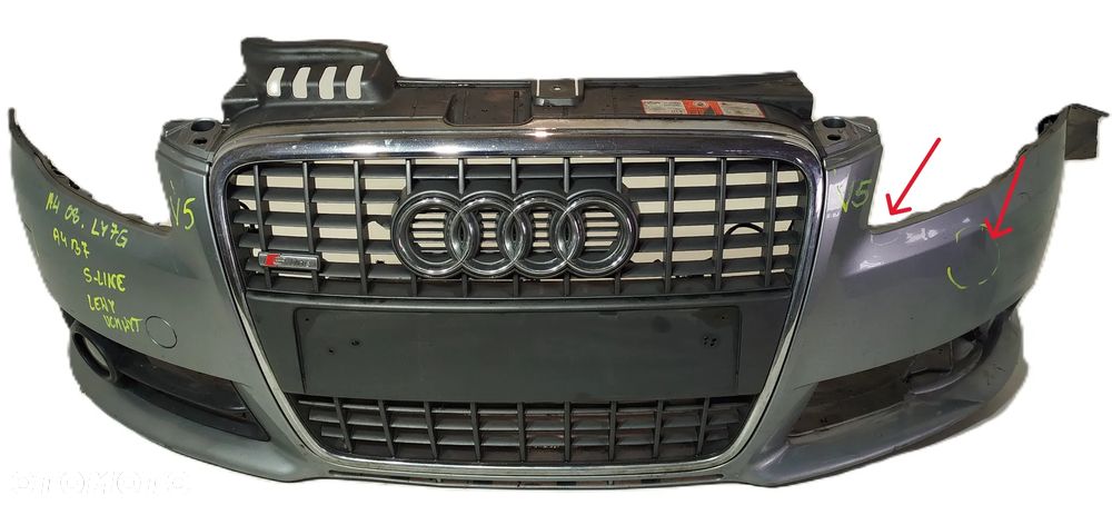 Zderzak przedni przód grill AUDI A4 B7 S-LINE 04-08 LY7G - 1