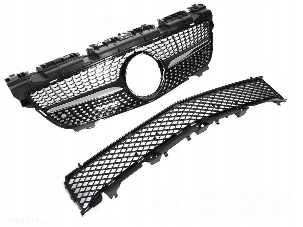 Atrapa Grill Kratka Tuning Diamond Amg Black Mercedes SLK r 172 2011-2016 - 3