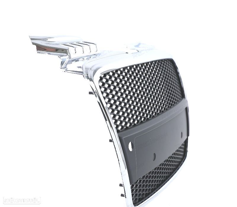 GRELHA FRONTAL AUDI A4 B7 04-09 LOOK RS PRETO CROMADO ABS - 2