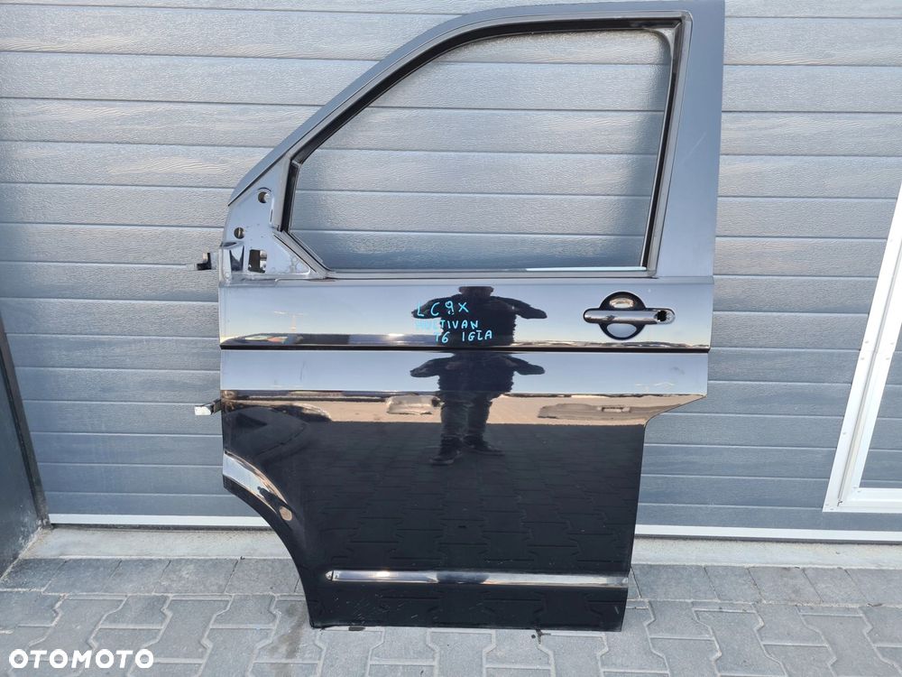 VW T5 LIFT T6 drzwi lewy przód czarne LC9X - 1
