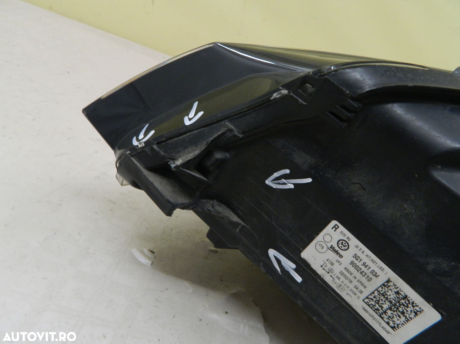 Far dreapta VW Golf 7 Bi-Xenon Adaptive, 2013, 2014, 2015, 2016, 2017, cod origine 4H0941003. - 7