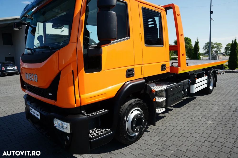 Iveco EUROCARGO / REMORCA AUTO HIDRAULICĂ / PLATFORMĂ - 6 M / REMORCA DUPĂ CU 6 LOCURI / TRONIU / EURO 6 - 19