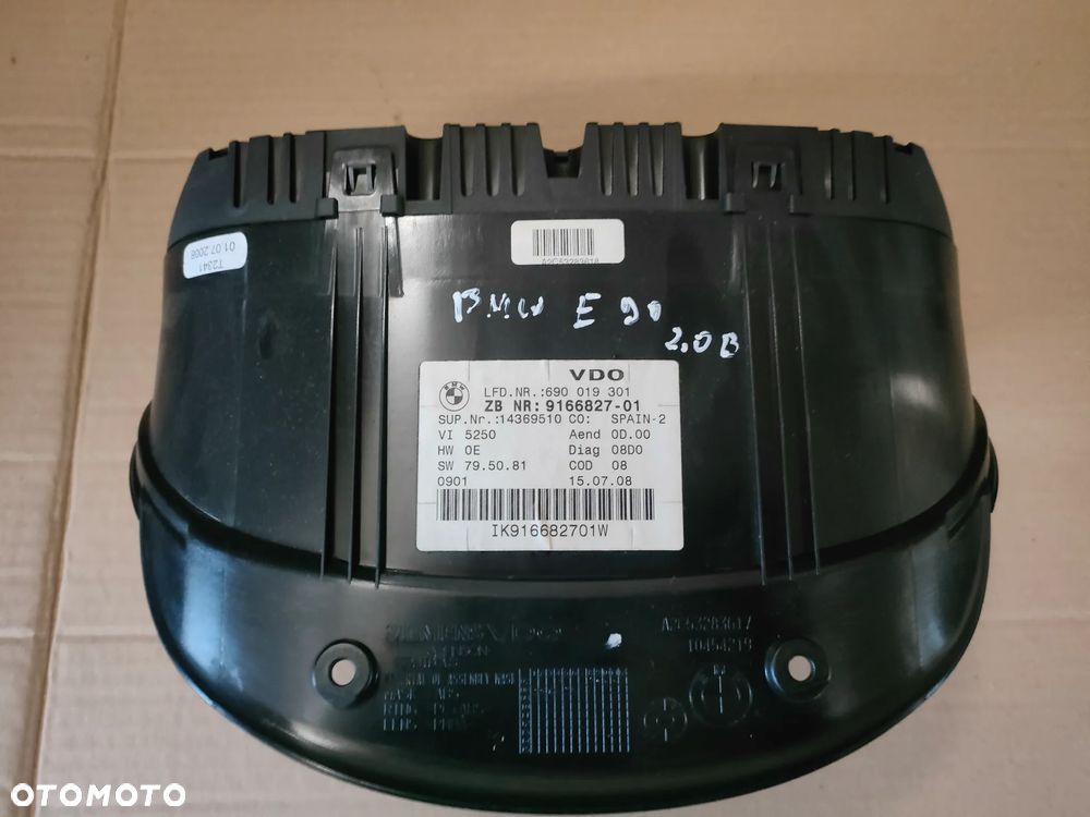 BMW E90 E91 LIFT 2.0 B LICZNIK ZEGARY 9166827-01 - 4