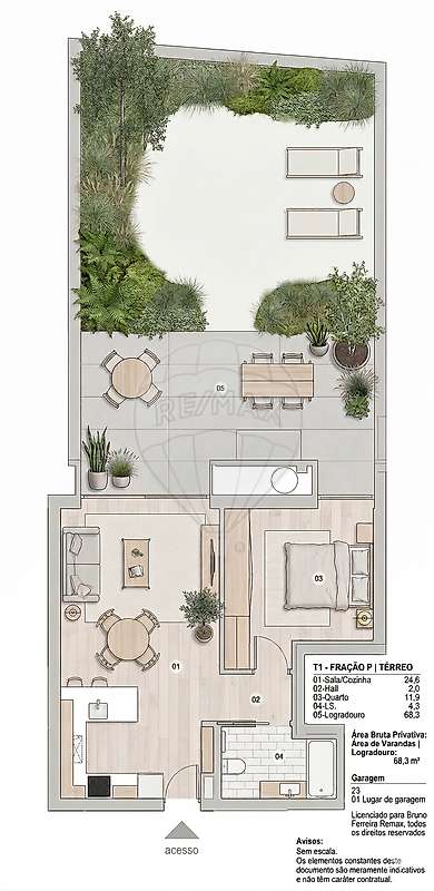 Apartamento T1 para venda - Grande imagem: 3/6