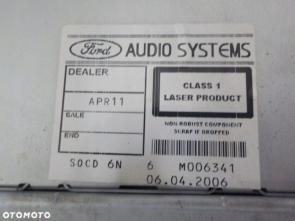 FORD MONDEO MK3 LIFT SONY RADIO FABRYCZNE KOD - 3