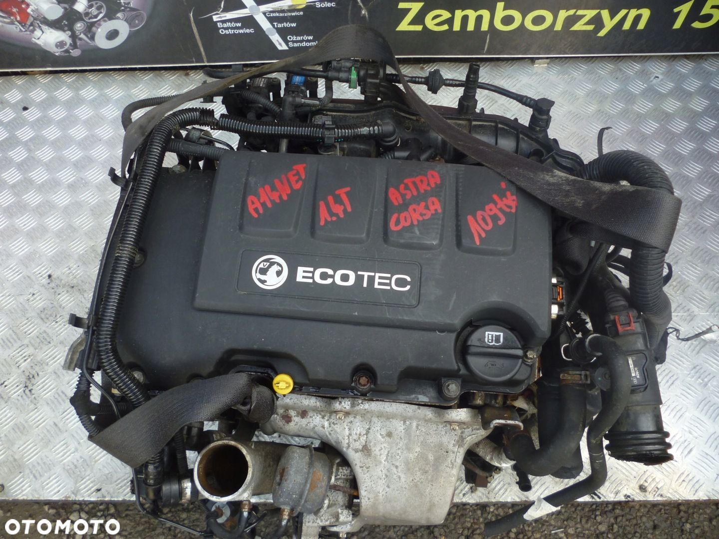 SILNIK KOMPLETNY OPEL ASTRA CORSA 1.4T A14NET 109 TYS - 2
