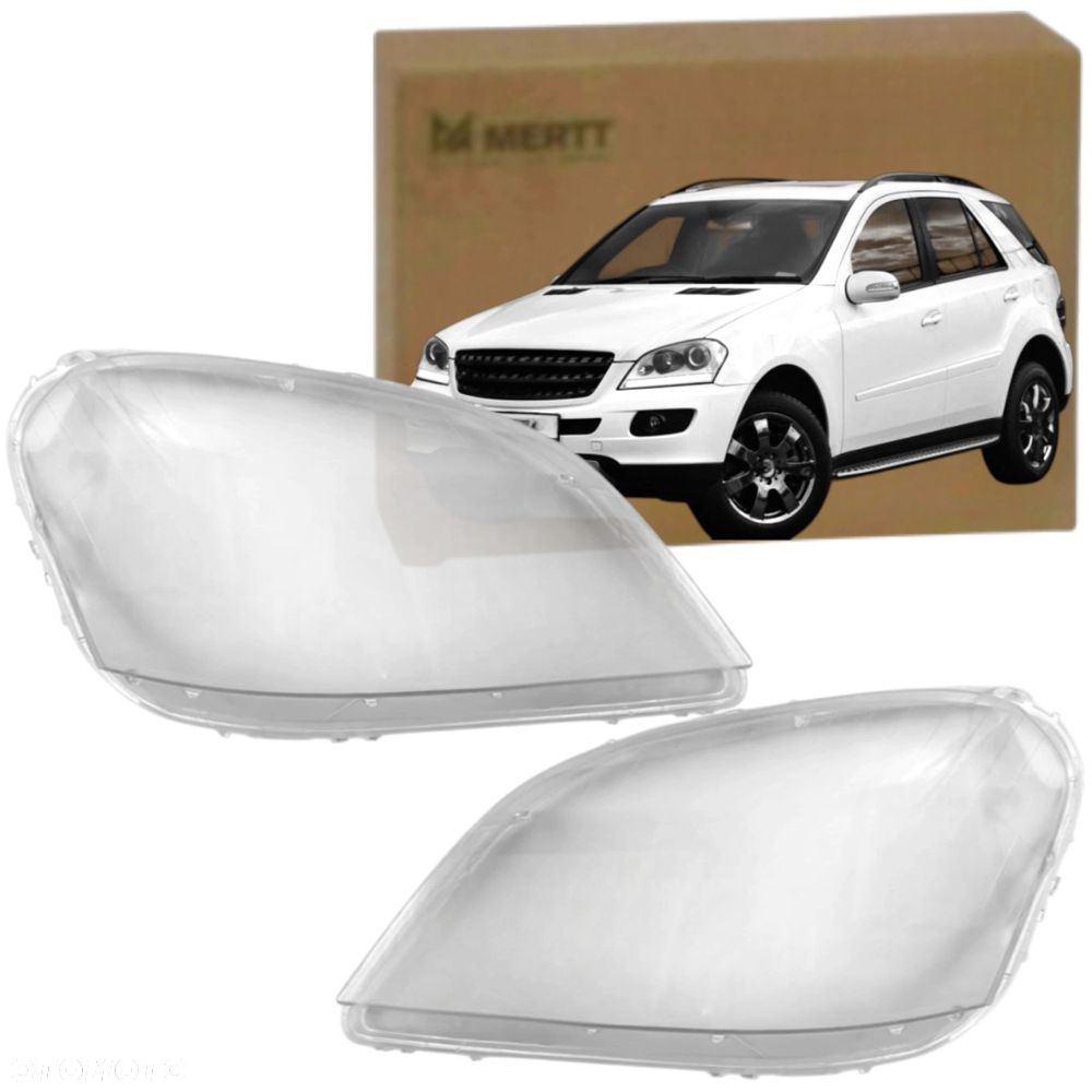 KOMPLET KLOSZY Reflektora przedniego szkło MERCEDES ML W164 2005-2009 - 1