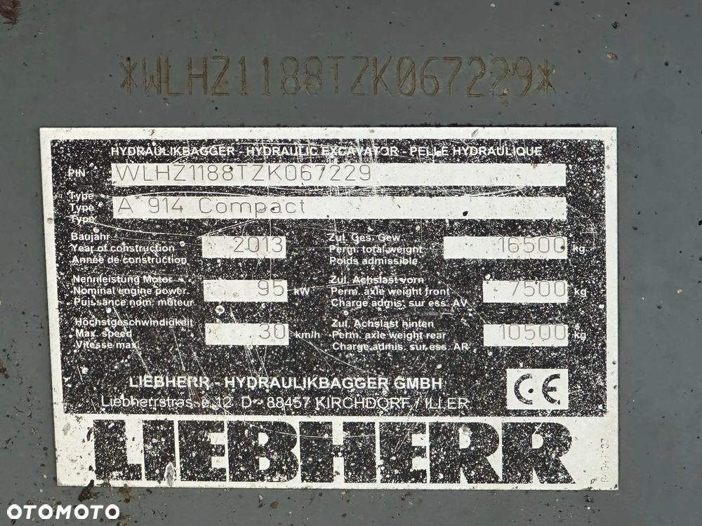 Liebherr A914 Compact Koparka kołowa, 2013rok, 130KM - 12