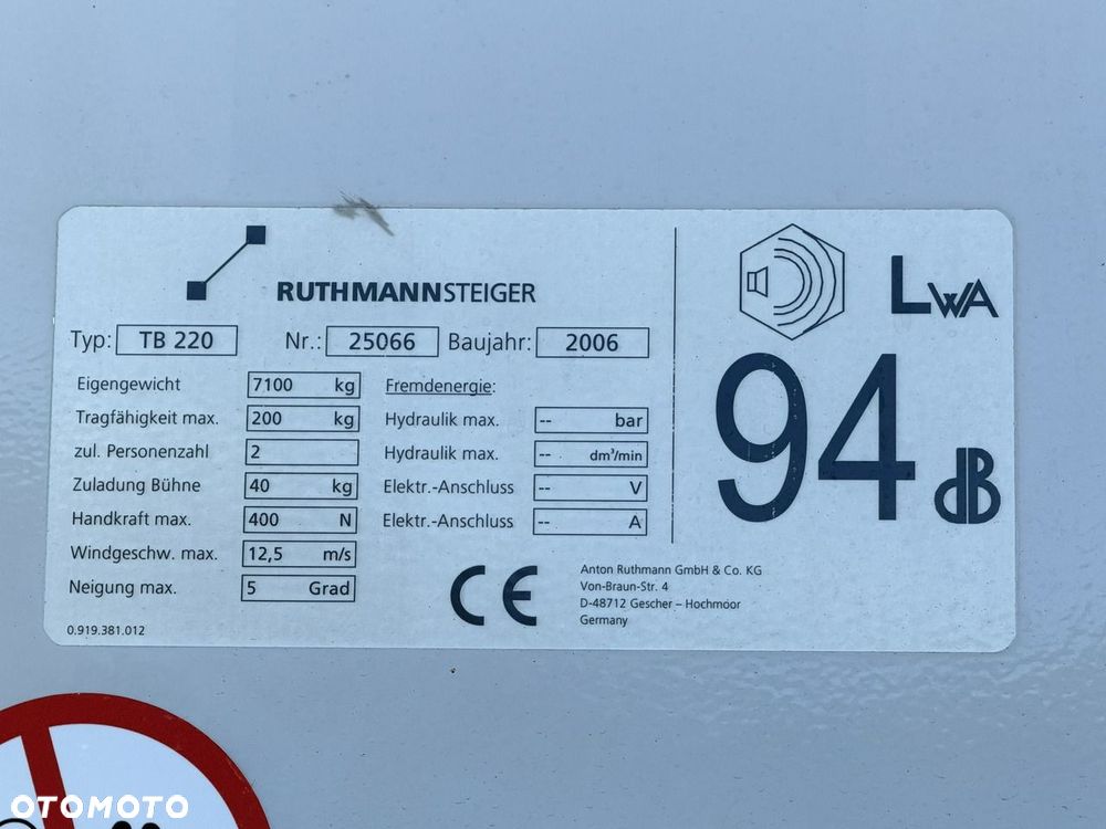 Mercedes-Benz UNIMOG 437 4x4 Zwyżka RUTHMANN STEIGER TB 220 Podnośnik Koszowy - 9